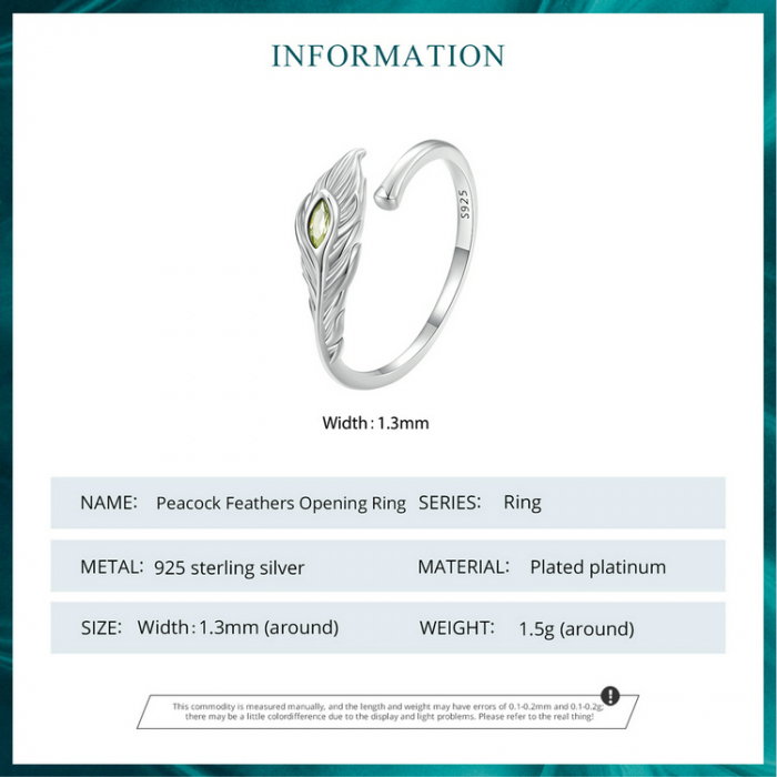 Inel argint reglabil pana de paun [11]