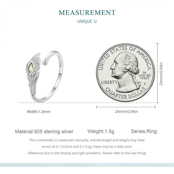 Inel argint reglabil pana de paun [12]