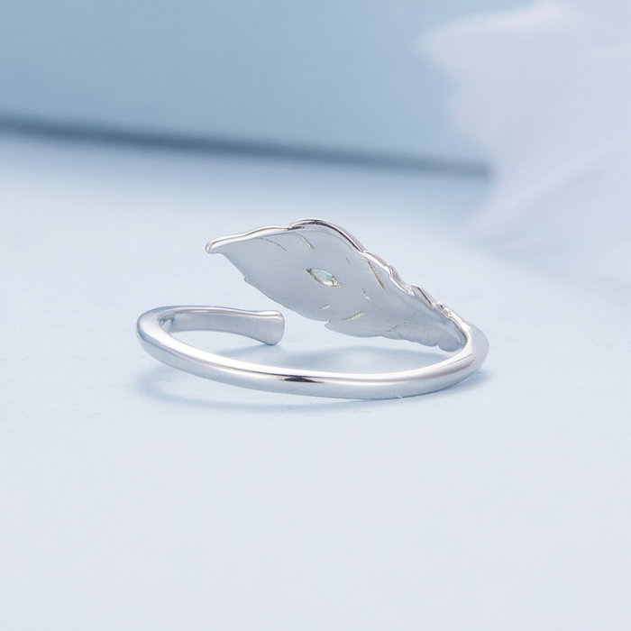 Inel argint reglabil pana de paun [6]