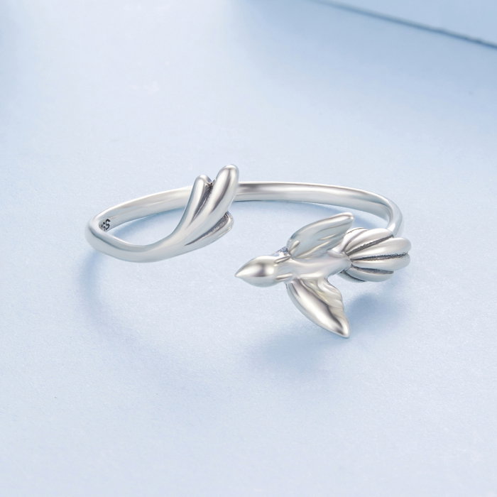 Inel argint reglabil pasare [5]