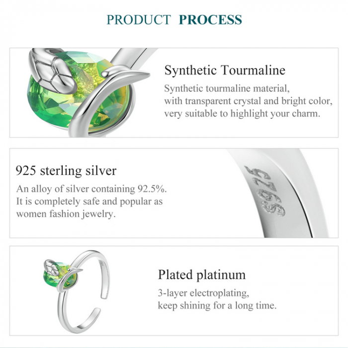 Inel argint reglabil sarpe [9]