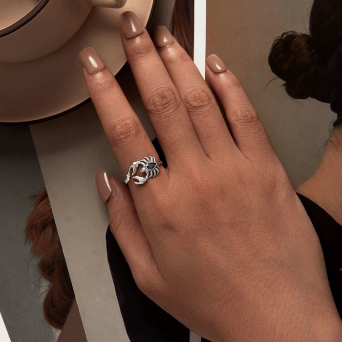 Inel argint reglabil scorpion [2]