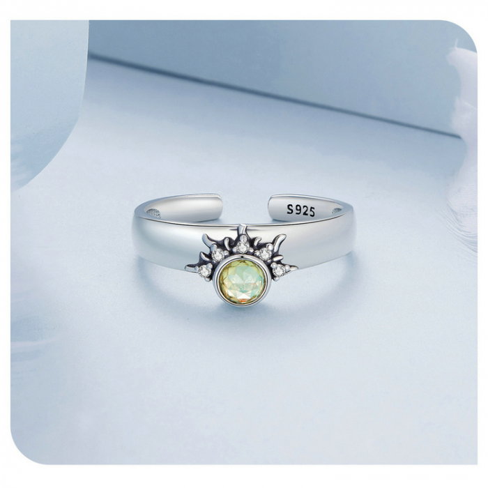 Inel argint reglabil soare [17]