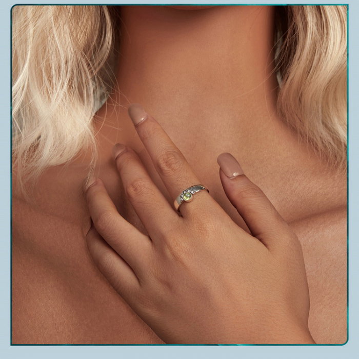 Inel argint reglabil soare [15]