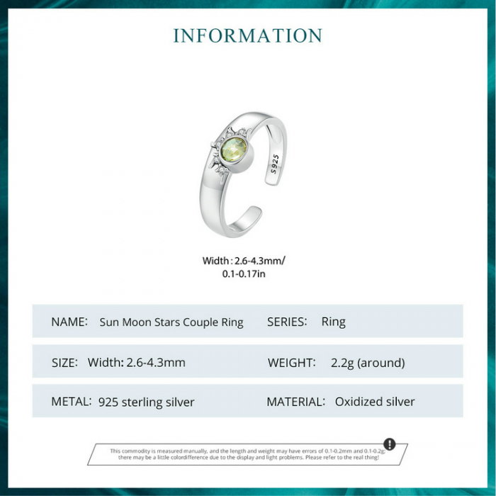 Inel argint reglabil soare [11]