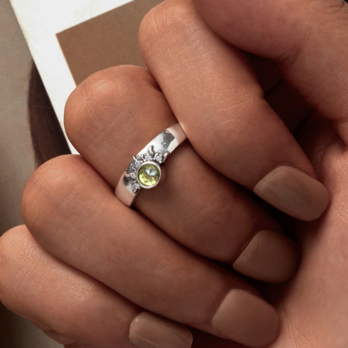 Inel argint reglabil soare [6]