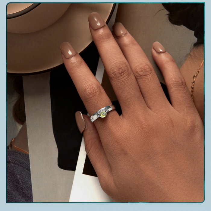 Inel argint reglabil soare [18]