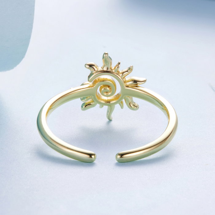 Inel argint reglabil soare [7]