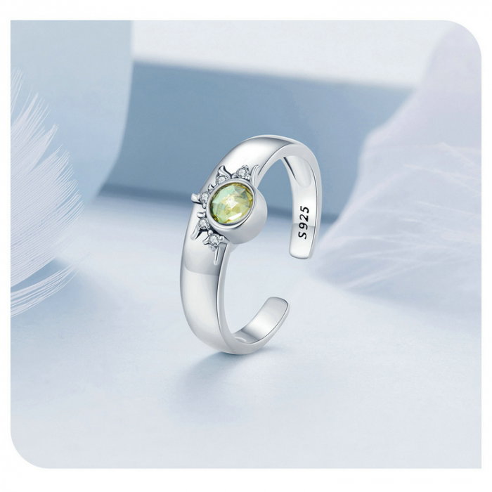 Inel argint reglabil soare [3]