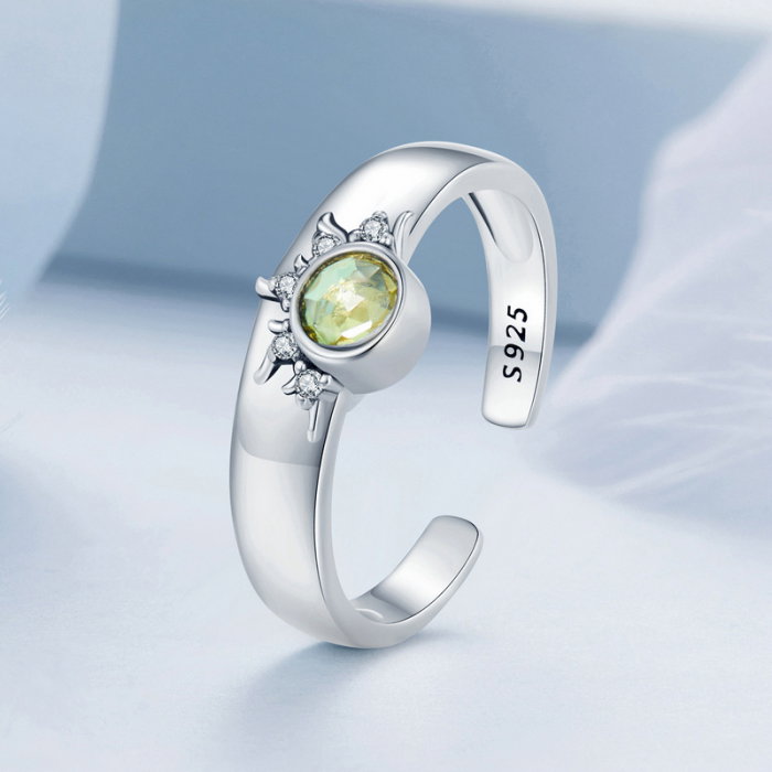 Inel argint reglabil soare [5]