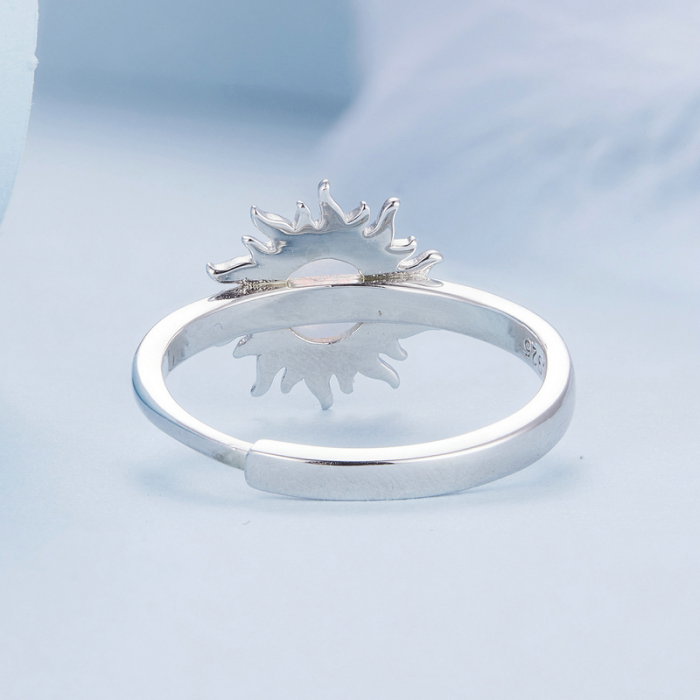 Inel argint reglabil soare opal [6]