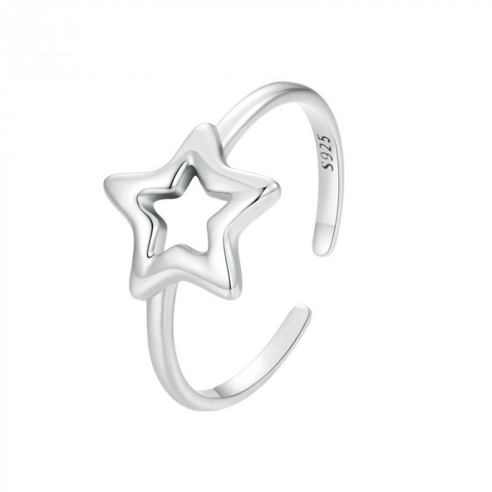 Inel argint reglabil stea [1]