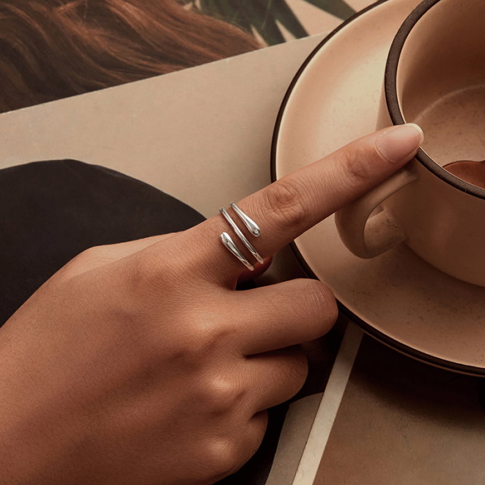 Inel argint reglabil tip spirala [8]