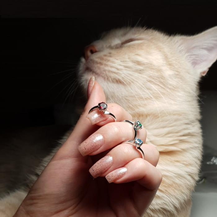 Inel argint Roxelana, 925, cu agat verde - IVA0071 [6]