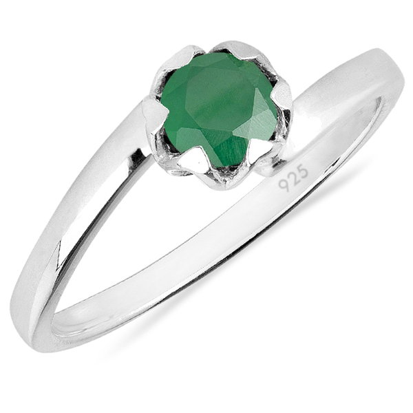 Inel argint Roxelana, 925, cu agat verde - IVA0071 [1]