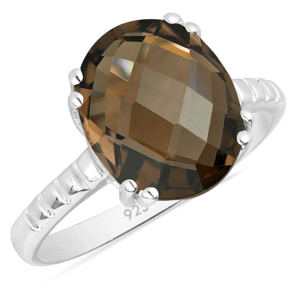 Inel argint Royal, 925, cu cuart fumuriu - IVA0002 [1]