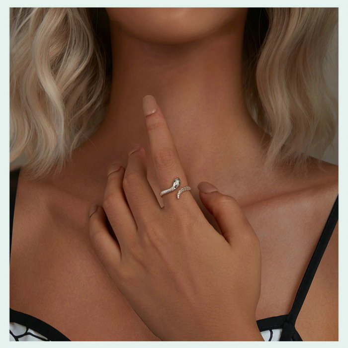 Inel argint sarpe, reglabil [5]