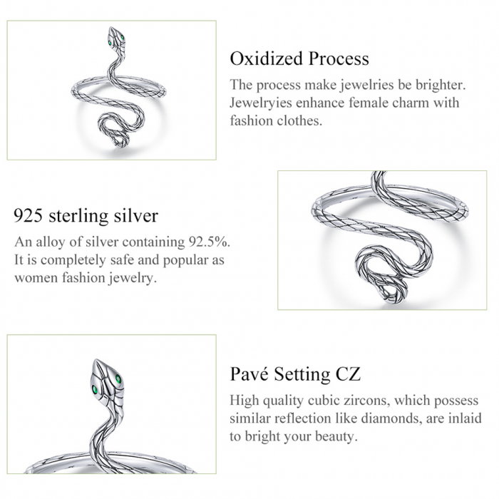 Inel argint sarpe, reglabil [8]