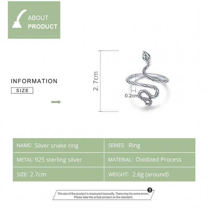 Inel argint sarpe, reglabil [7]