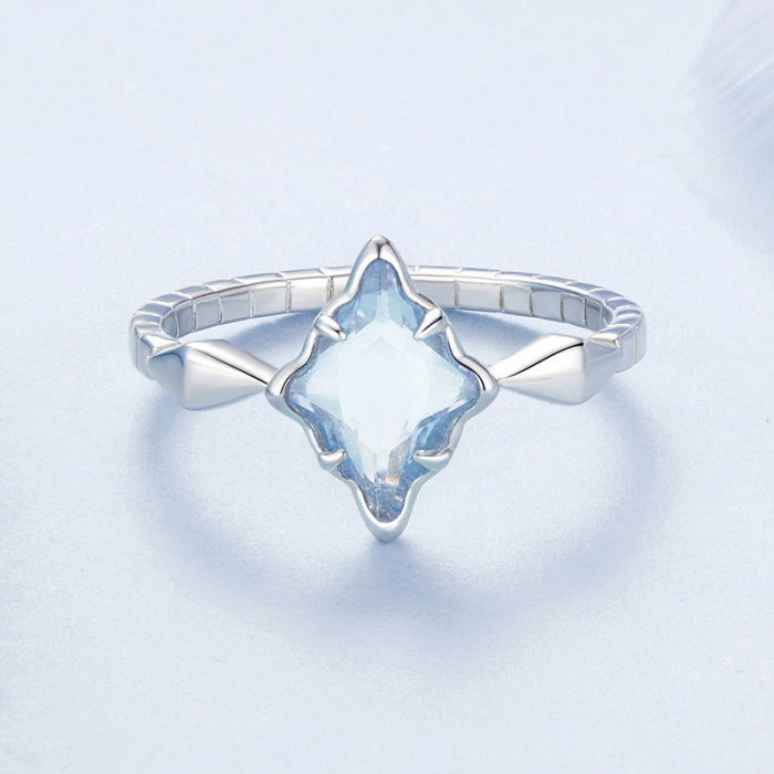 Inel argint sarpe cu cristal albastru [5]