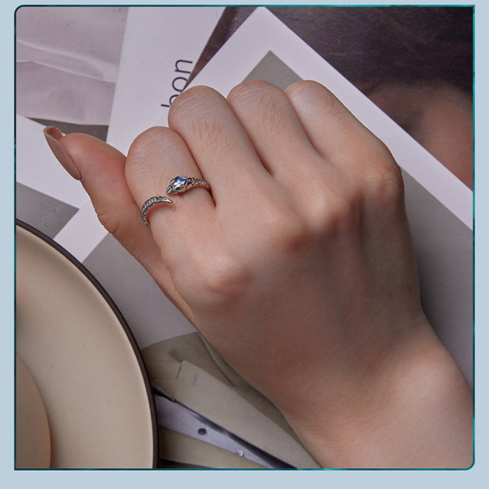 Inel argint sarpe, reglabil [8]