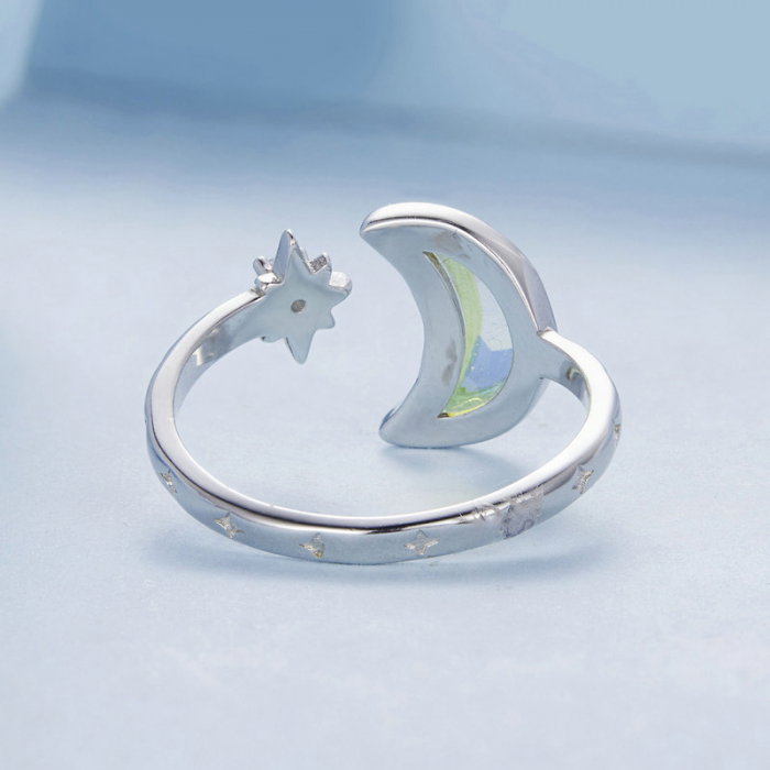 Inel argint soarele si luna, reglabil [5]