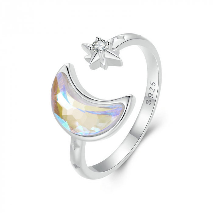 Inel argint soarele si luna, reglabil [1]