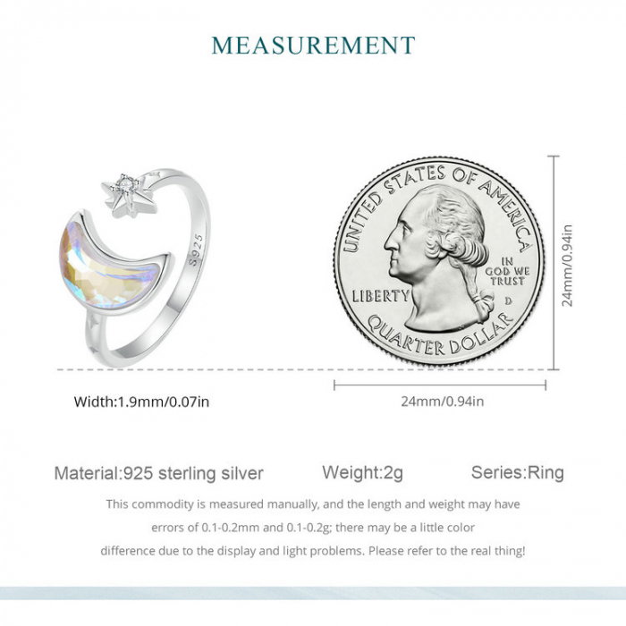 Inel argint soarele si luna, reglabil [10]