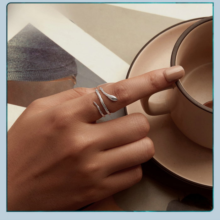 Inel argint spiralat cu sarpe [14]