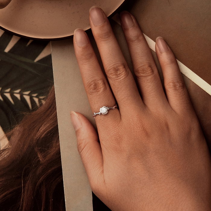 Inel argint trandafir [2]