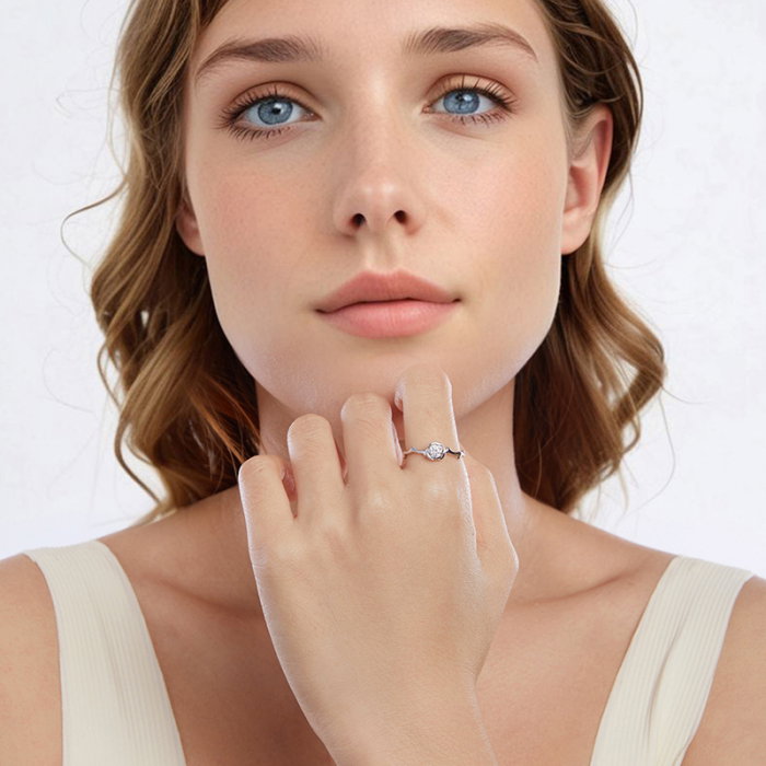 Inel argint trandafir [5]