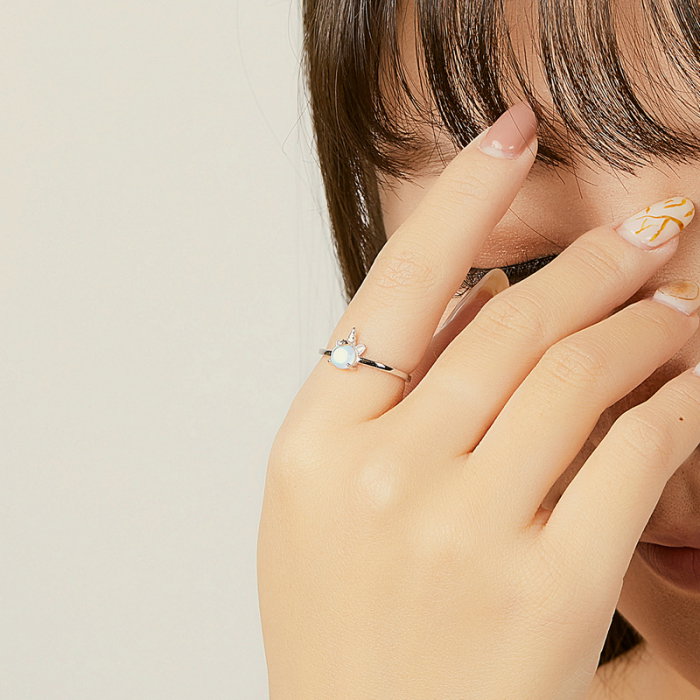 Inel argint Unicorn cu piatra lunii [7]