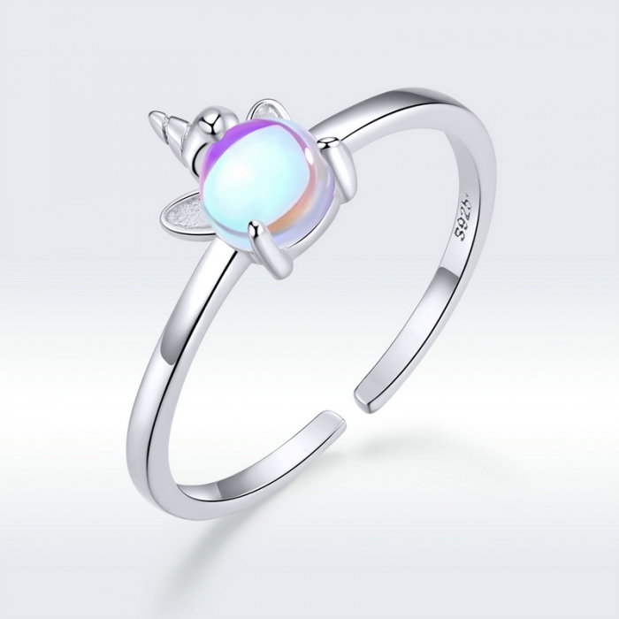 Inel argint Unicorn cu piatra lunii [12]