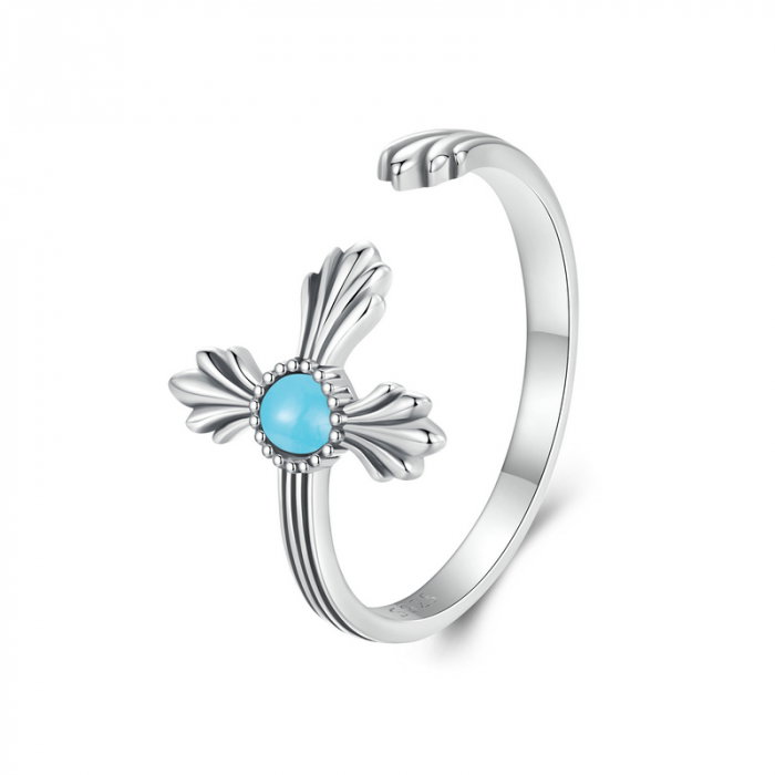 Inel argint vintage cu cruce [12]