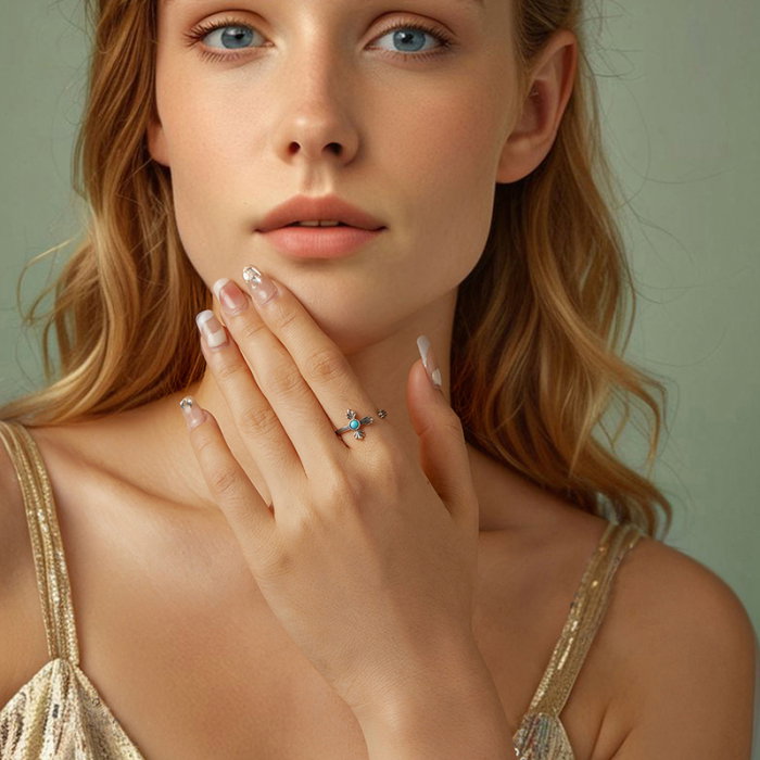 Inel argint vintage cu cruce [4]