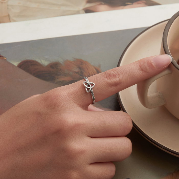 Inel argint vintage cu nod celtic [6]