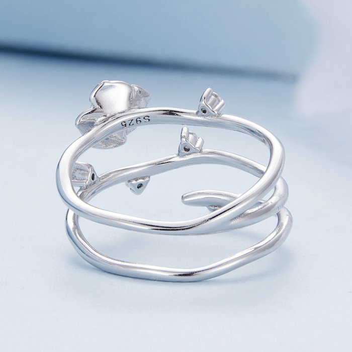 Inel argint vita de vie de trandafir [5]