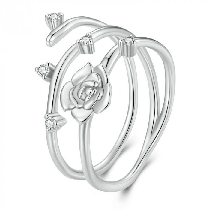 Inel argint vita de vie de trandafir [12]