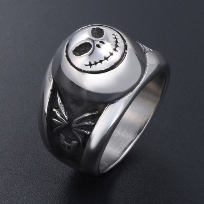Inel inox cu craniu zambitor [4]