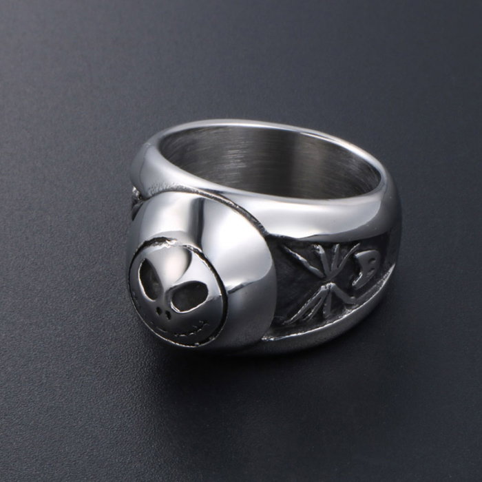 Inel inox cu craniu zambitor [5]