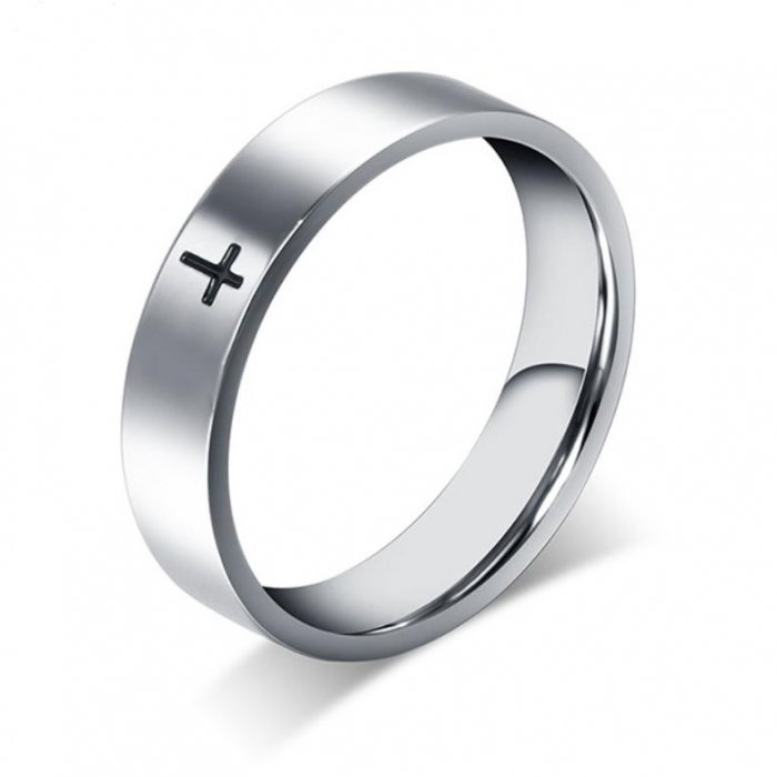 Inel inox cu cruce [1]