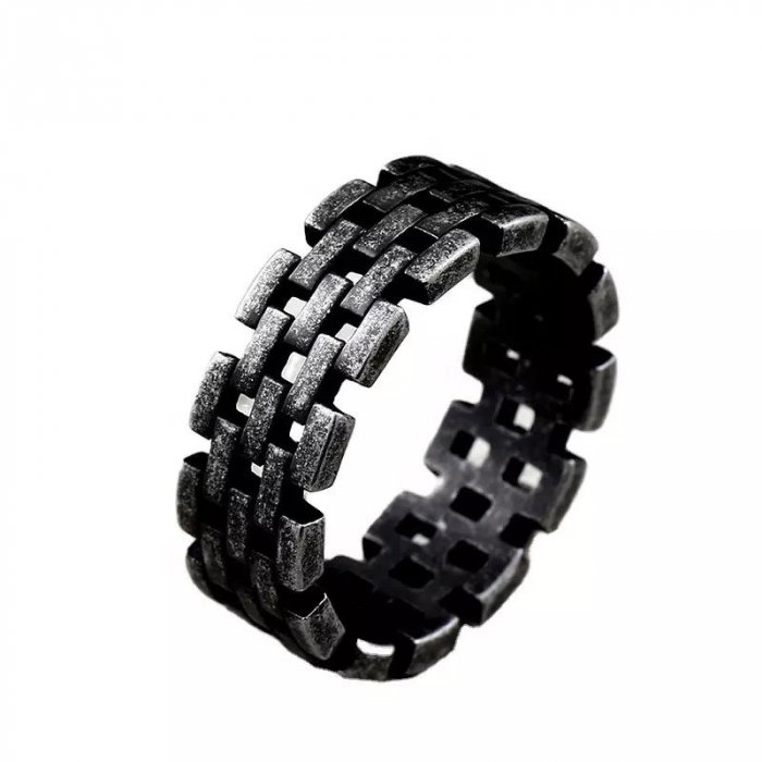 Inel inox negru vintage [1]