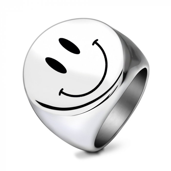 Inel inox Smiley [1]