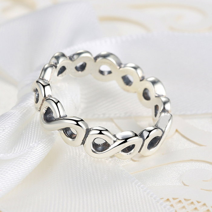 Inel placat cu argint cu simbolul infinit IST0004 [4]