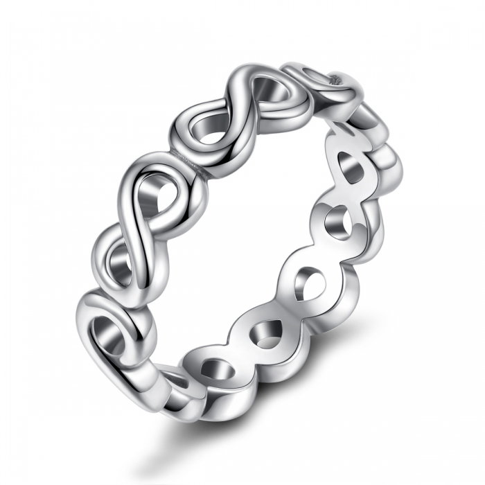 Inel placat cu argint cu simbolul infinit IST0004 [1]