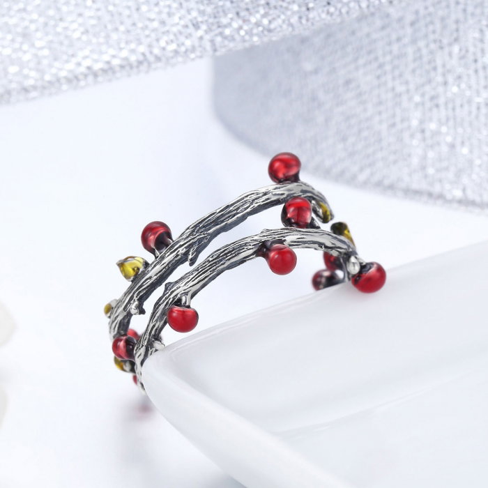 Inel reglabil argint 925 cu crengute - Be Nature IST0065 [4]