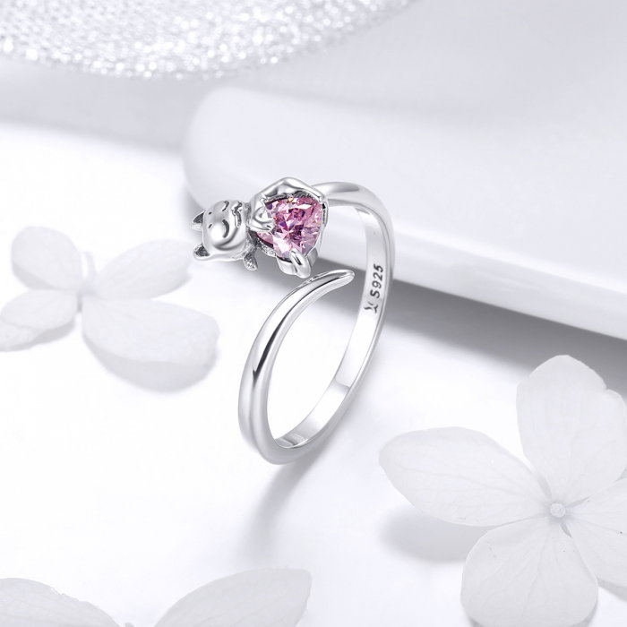 Inel reglabil argint 925 cu pisicuta - Be Nature IST0067 [2]