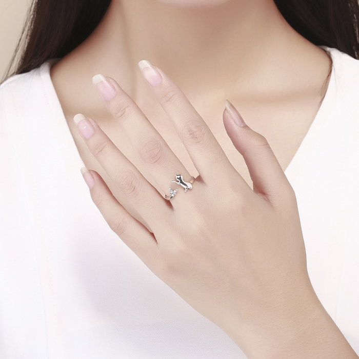 Inel reglabil argint 925 cu pisicuta si fluturas - Be Nature IST0066 [3]