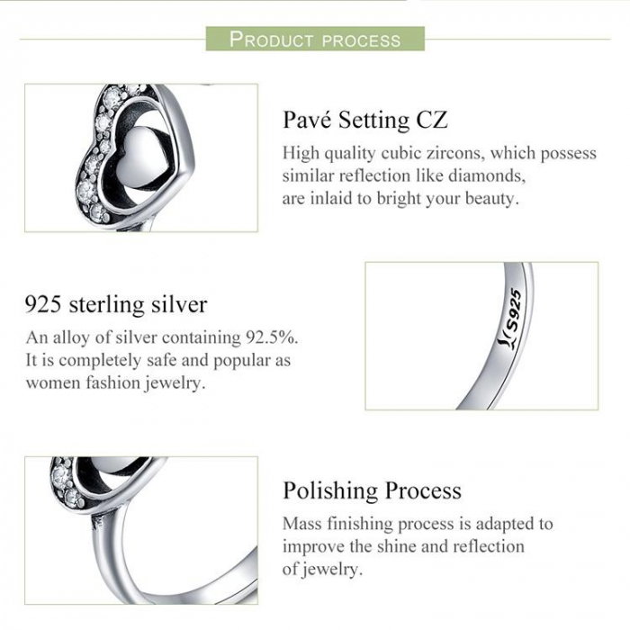 Inel reglabil argint cu trei inimioare si zircnonii albe [5]