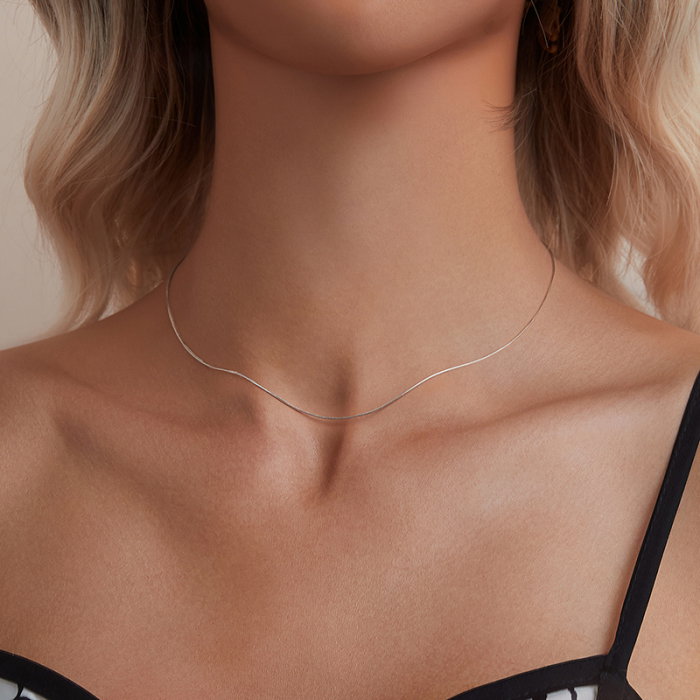 Lant argint 0,8 mm sarpe ajustabil [2]